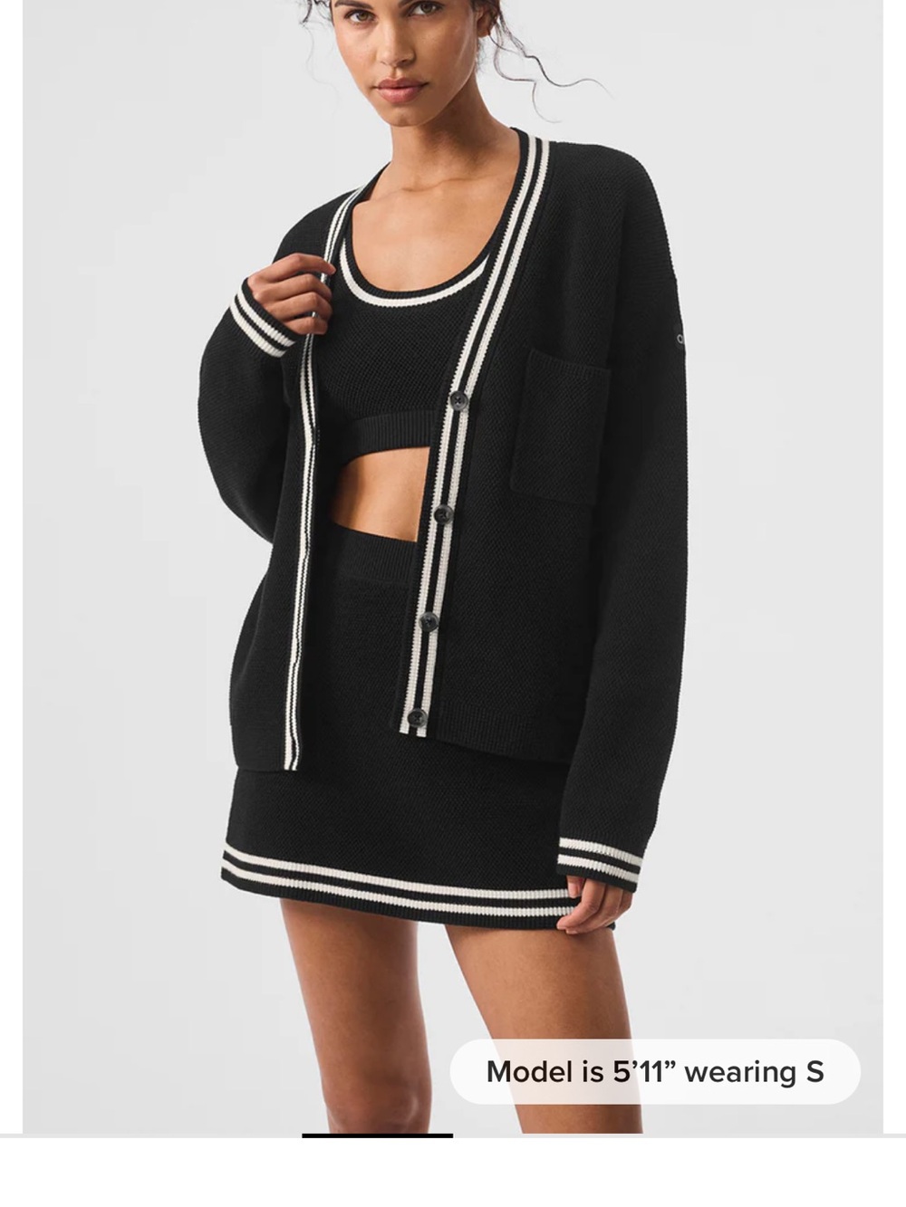 Tennis Club Sweater Knit Cardigan | Alo